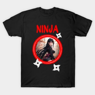 Ninja Target Love Cute Anime Girl T-Shirt